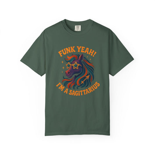 Funk Yeah! I’m a Sagittarius – Retro Colorful Tee Zodiac Shirt