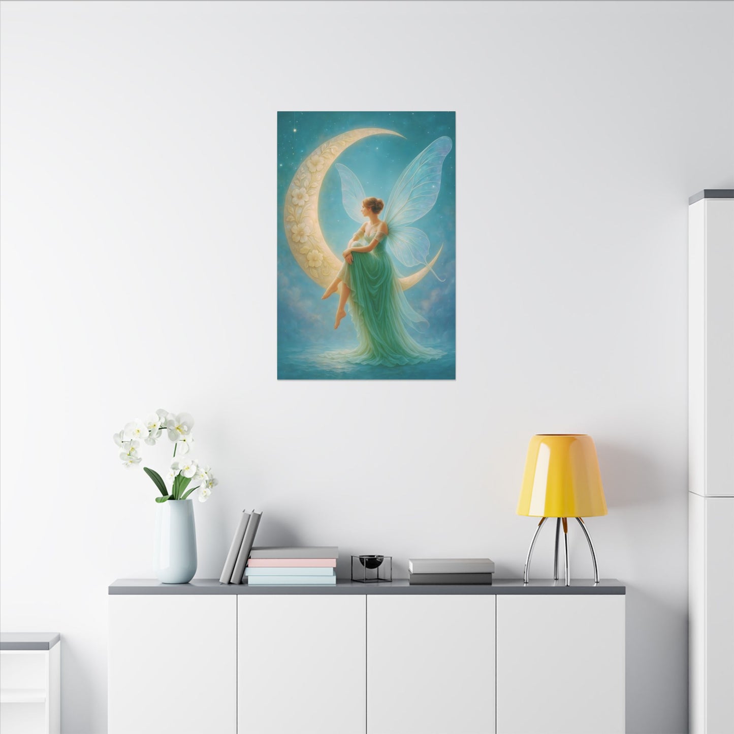 Moonlit Reverie – Art Nouveau Inspired Fairy Wall Art
