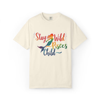 Stay Wild Pisces Child Tee – Colorful Mermaid Zodiac Shirt
