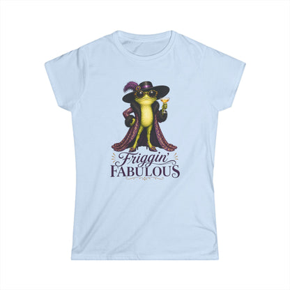 Friggin’ Fabulous Frog Shirt - Funny Fashion Frog Affirmation Tee for Women - Glam Frog Graphic Shirt