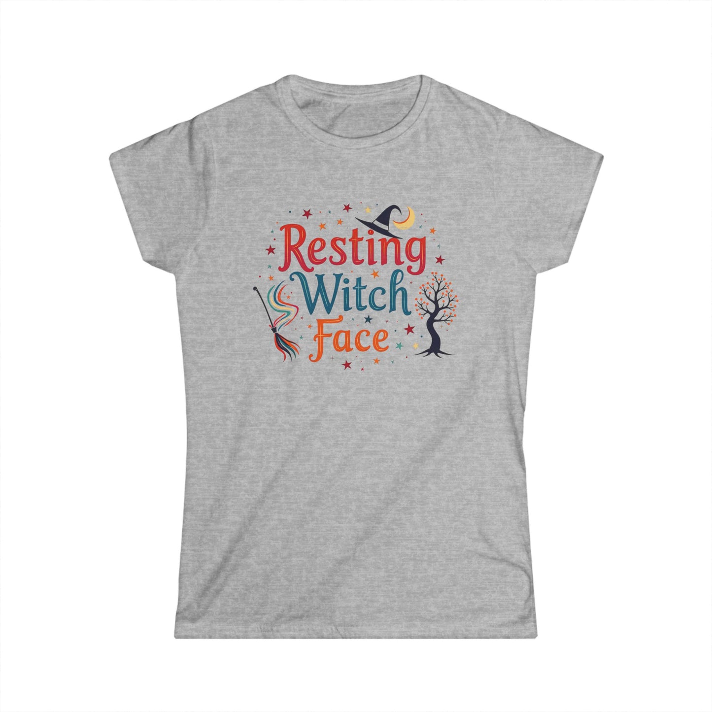 Resting Witch Face T-Shirt — Funny Halloween Witch Tee for Women