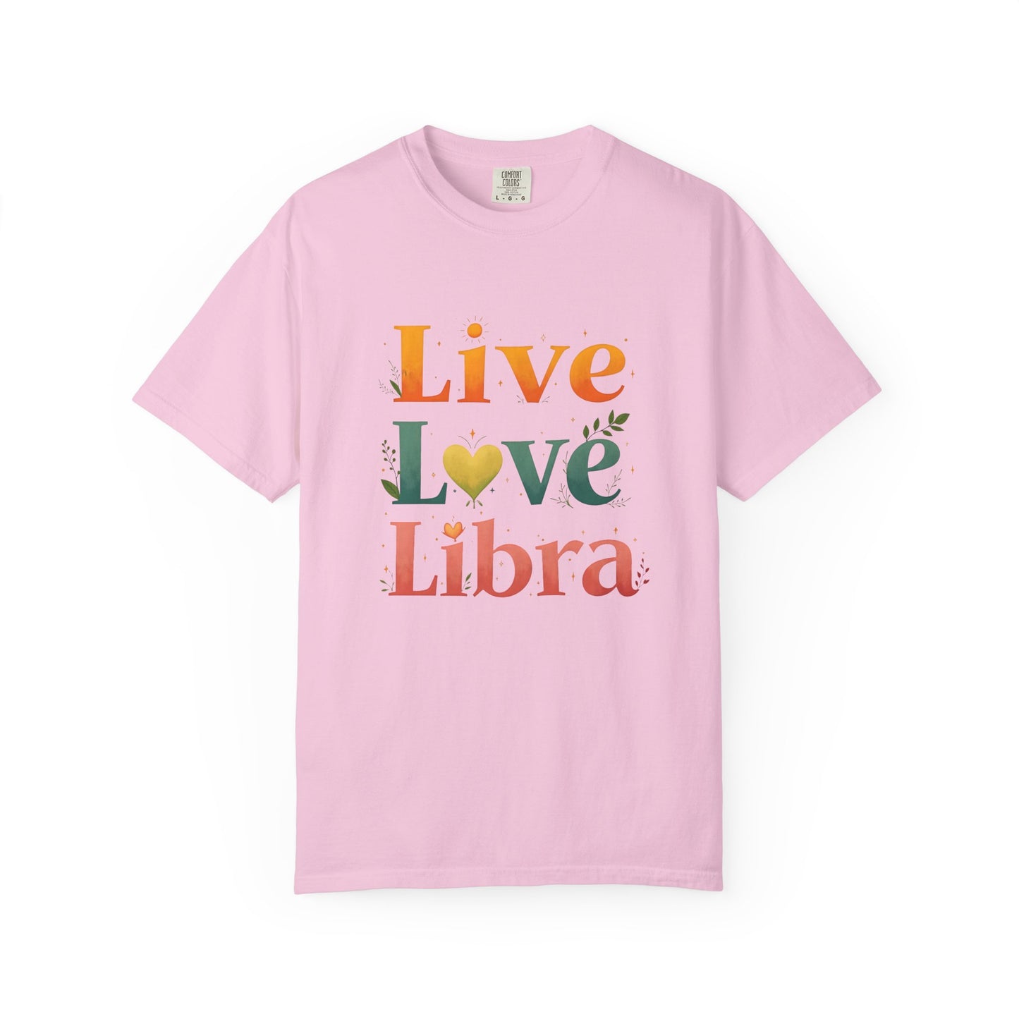 Live Love Libra Tee – Colorful Zodiac Shirt