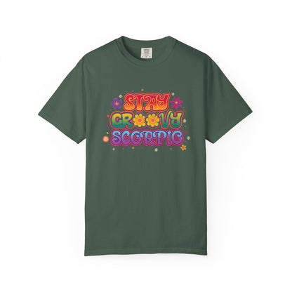 Stay Groovy Scorpio Tee – Groovy Flower Power Zodiac Shirt