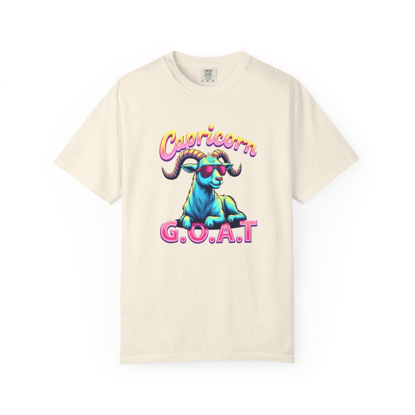 Capricorn G.O.A.T – Retro Neon Astrology Tee