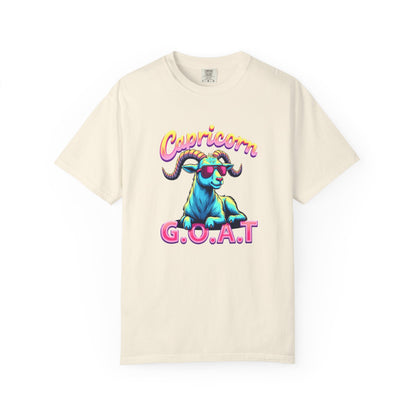 Capricorn G.O.A.T – Retro Neon Astrology Tee