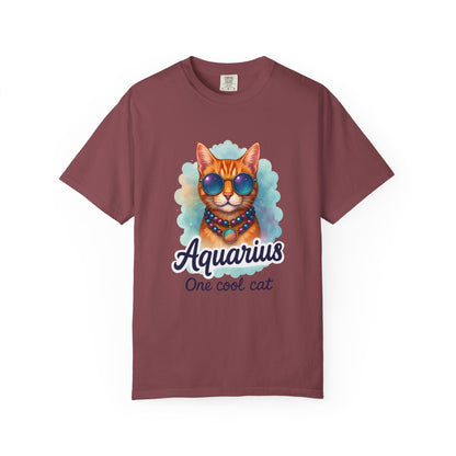 Aquarius One Cool Cat – Groovy Cosmic Kitty T-shirt