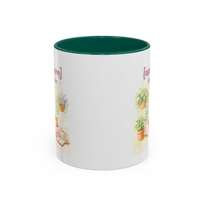Personalized Name Cat Mug - Custom "Happy Place" Ceramic Mug for Cat Lovers