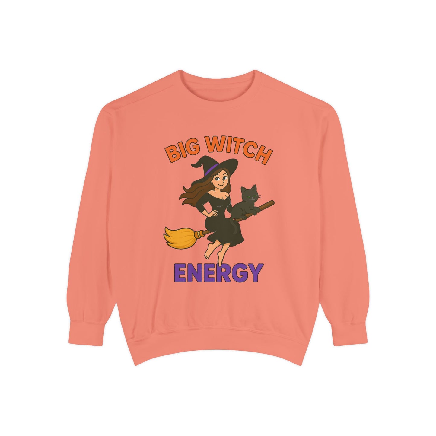 Big Witch Energy Sweatshirt – Funny Witch Cat Broom Pullover