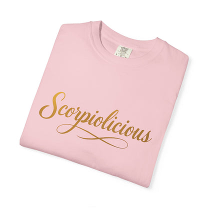 Scorpiolicious – Retro Script Scorpio Tee
