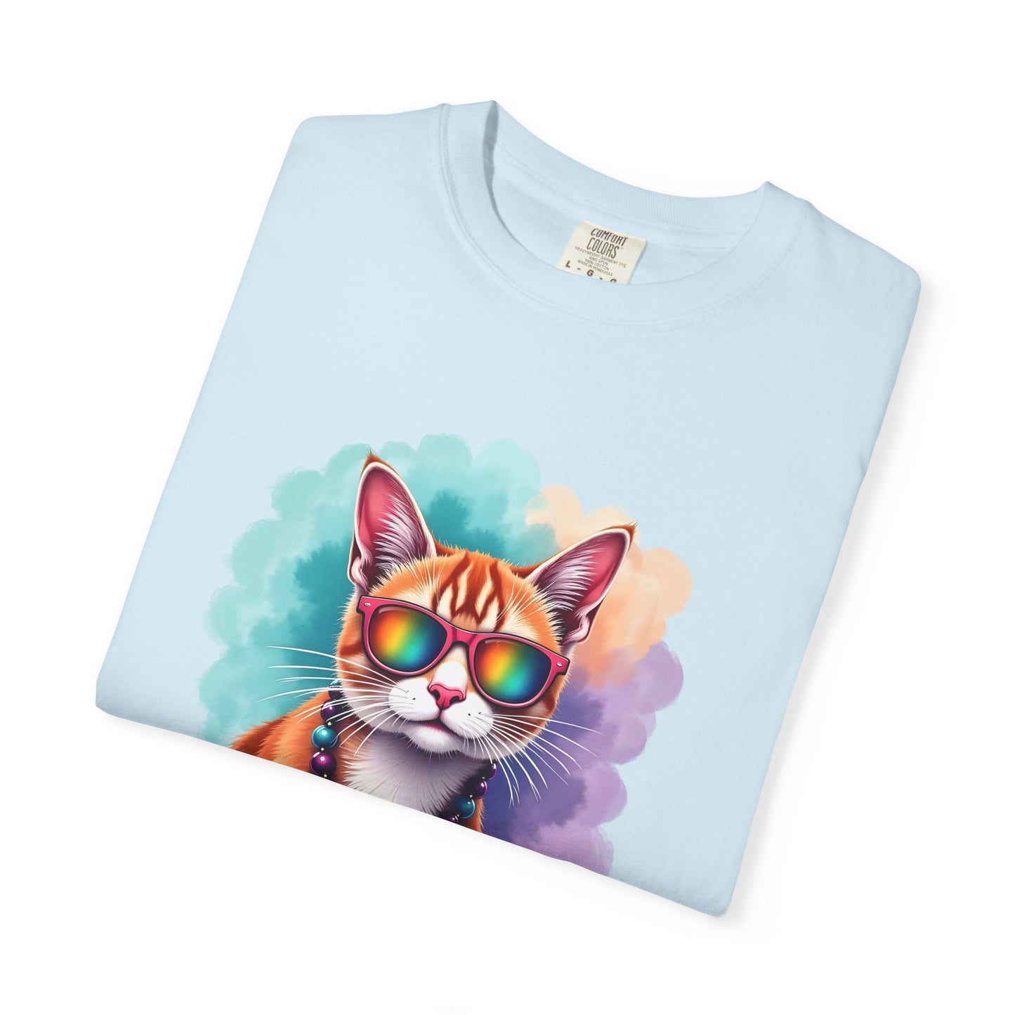 In My Aquarius Era – Rainbow Cat Vibes Tee