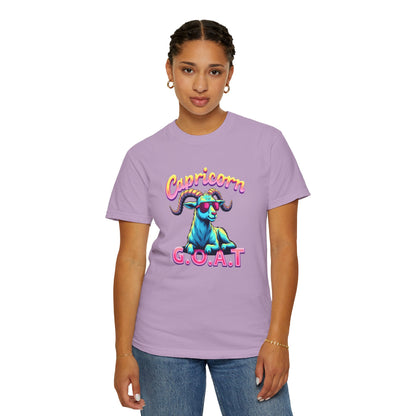 Capricorn G.O.A.T – Retro Neon Astrology Tee