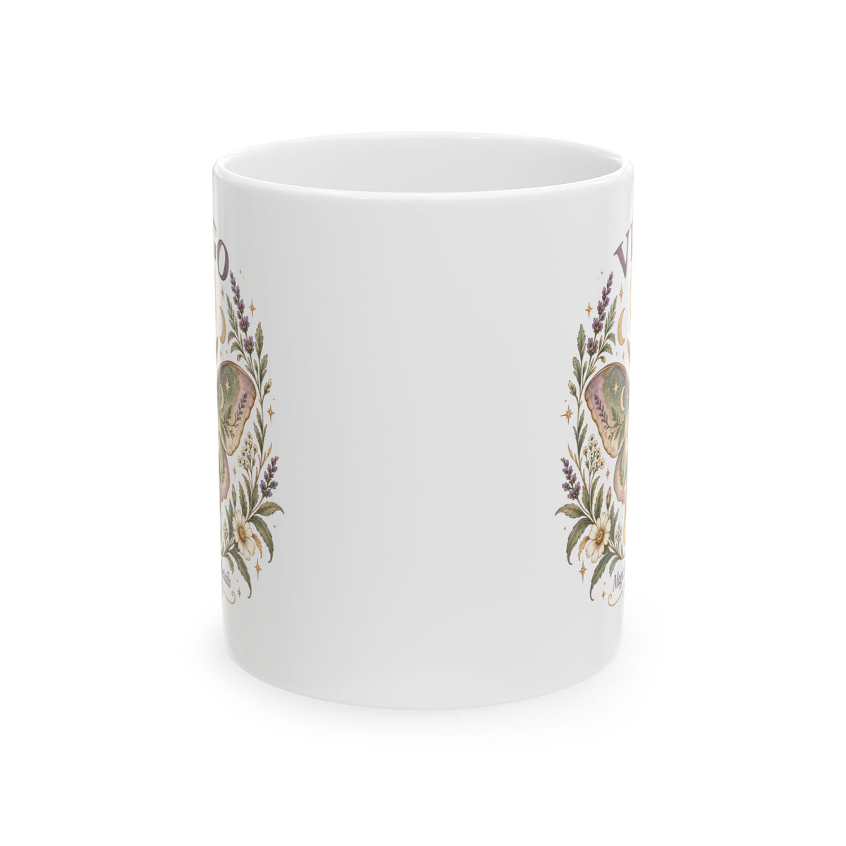 Celestial Moth Coffee Cup 11oz and 15oz | Virgo Zodiac Mug Gift