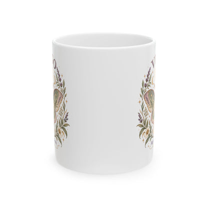 Celestial Moth Coffee Cup 11oz and 15oz | Virgo Zodiac Mug Gift