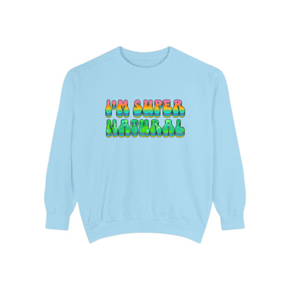 I’m Super Natural Unisex Crewneck – Empowering Retro Comfort Colors Midweight Sweatshirt