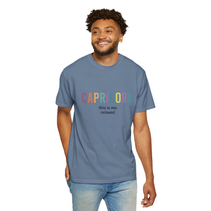 Capricorn This Is Me Relaxed – Funny Minimalist Zodiac Tee