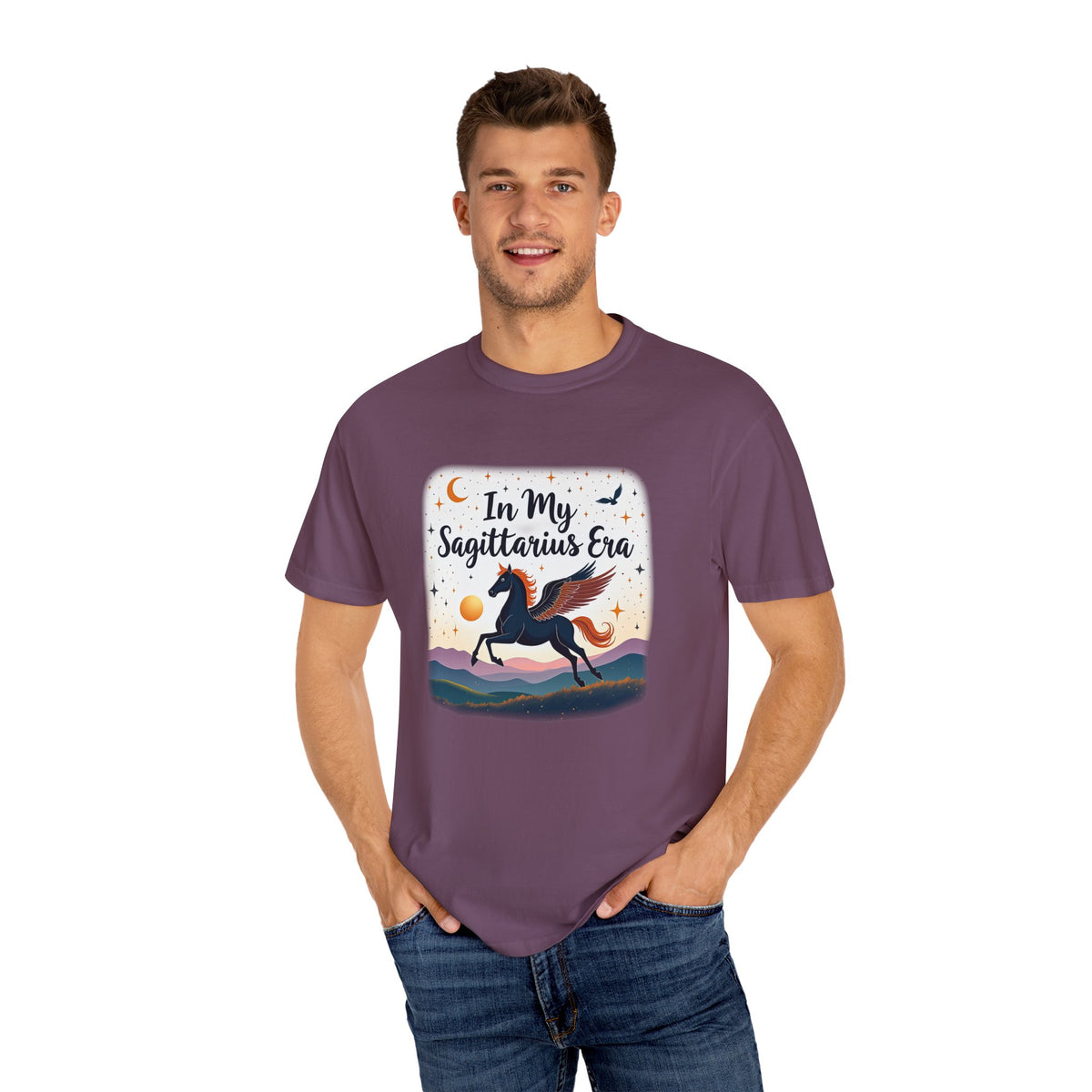 In My Sagittarius Era – Mystical Pegasus Tee - Enchanted Sky