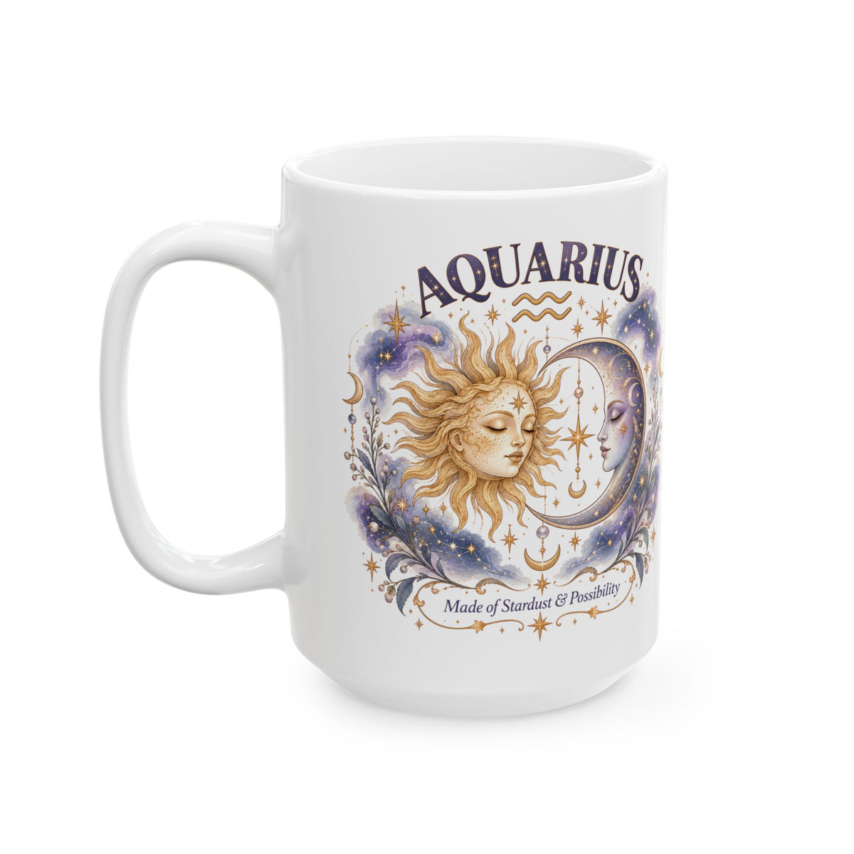 Aquarius Zodiac Mug 11oz and 15oz | Astrology Constellation Coffee Cup