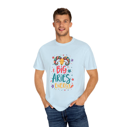 Big Aries Energy Tee – Colorful Fun Zodiac Shirt