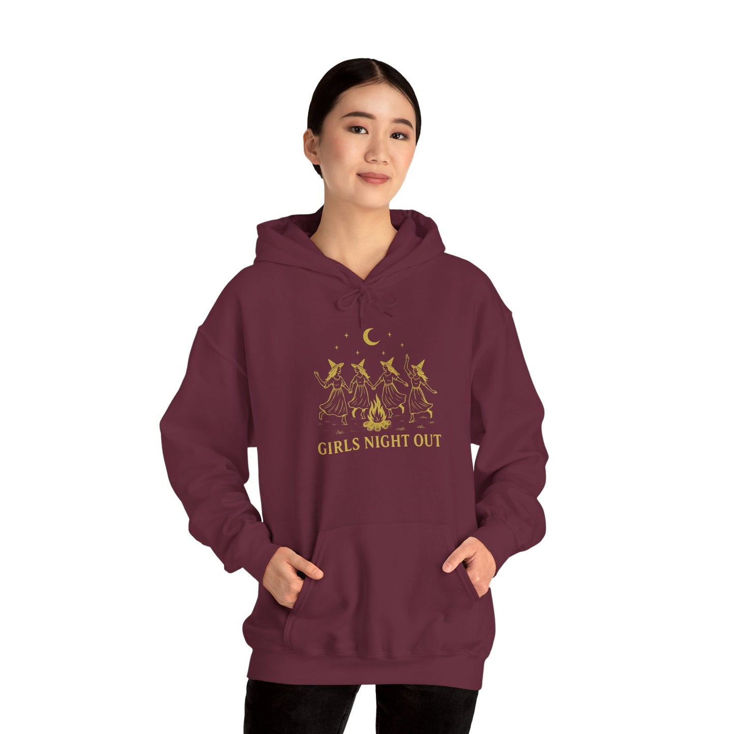Girls Night Out – Dancing Witches Bonfire Sweatshirt | Unisex Hoodie