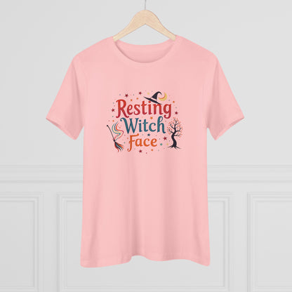 Resting Witch Face Women’s Relaxed Tee – Funny Magical Colorful Shirt