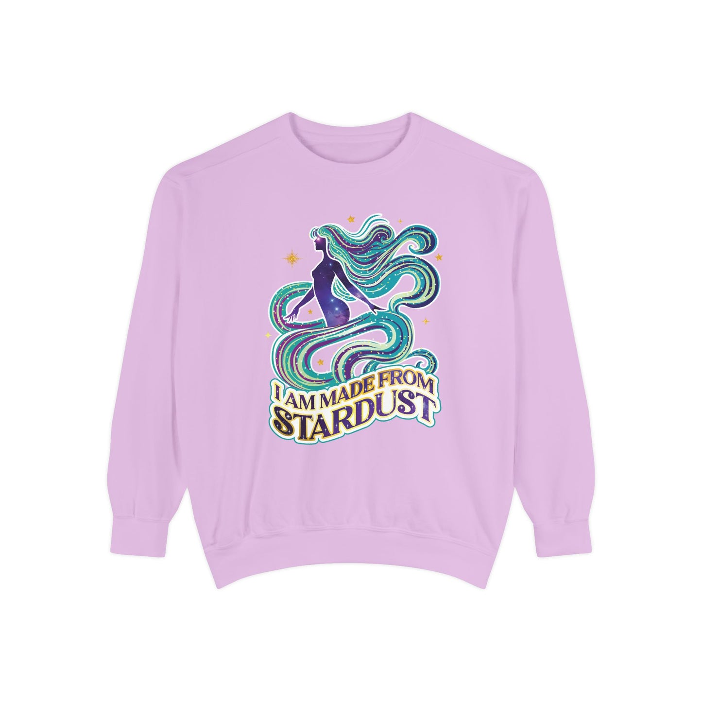 I Am Made From Stardust Unisex Crewneck – Empowering Celestial Comfort Colors Midweight Sweatshirt
