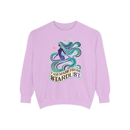 I Am Made From Stardust Unisex Crewneck – Empowering Celestial Comfort Colors Midweight Sweatshirt