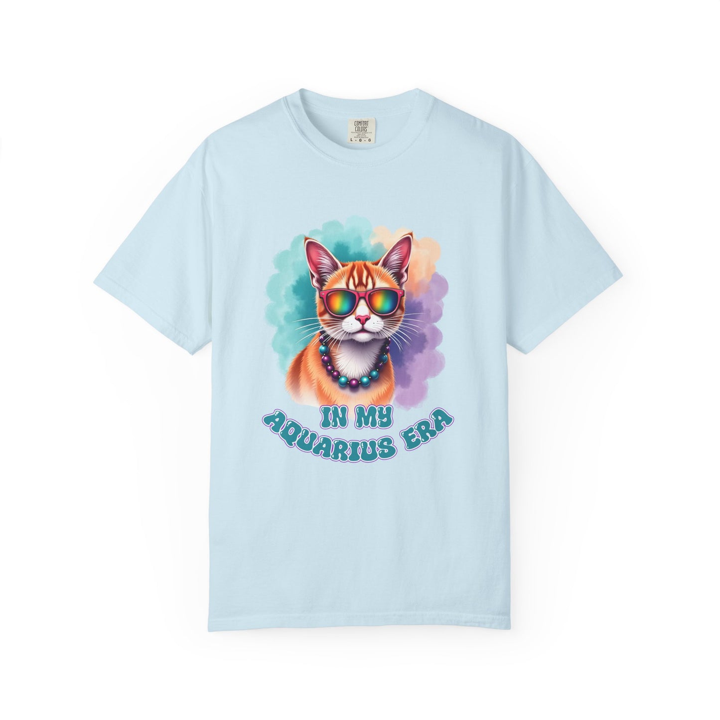 In My Aquarius Era – Rainbow Cat Vibes Tee