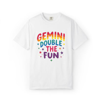 Gemini Double the Fun – Colorful Zodiac Shirt