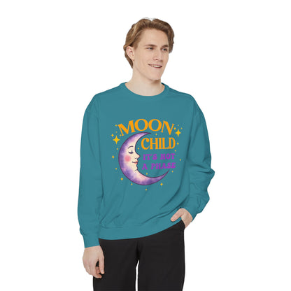 Moon Child It's Not a Phase Unisex Crewneck – Colorful Celestial Comfort Colors Midweight Sweatshirt