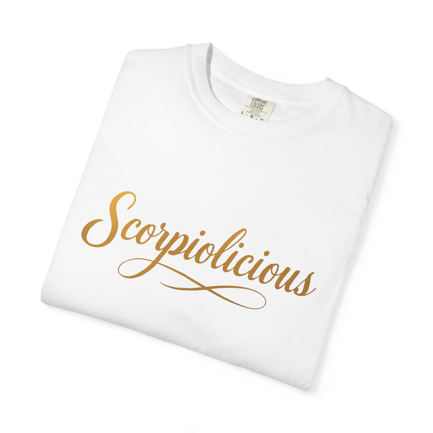 Scorpiolicious – Retro Script Scorpio Tee