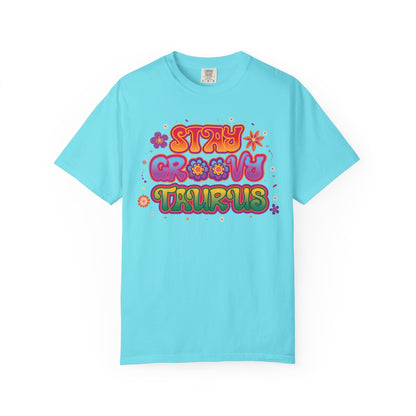 Stay Groovy Taurus  -  Vintage Retro Groovy Astrology Tee