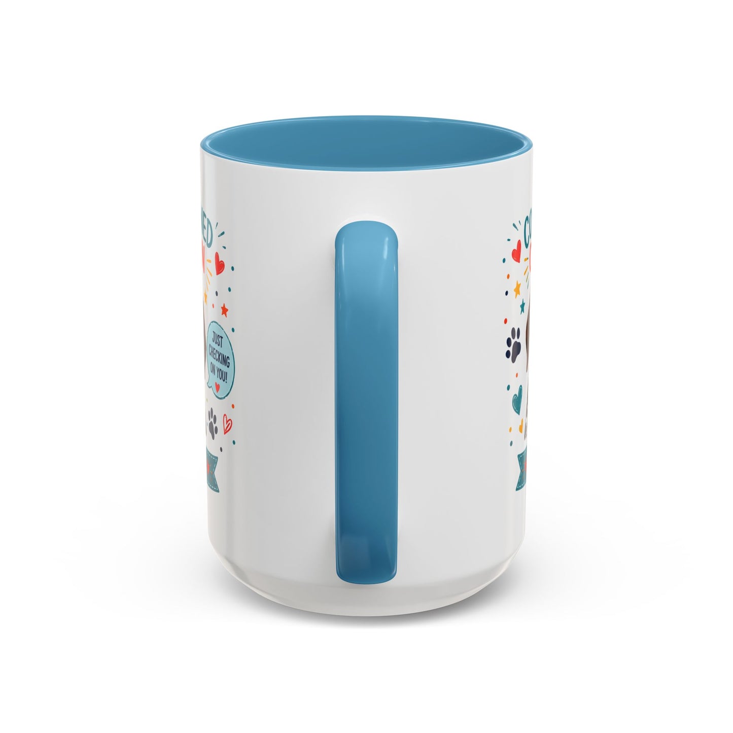 Personalized Dog Mug "Concerned Citizen" | Custom Pet Color Accent Mug with Dog Photo & Name | Funny Dog Lover Gift