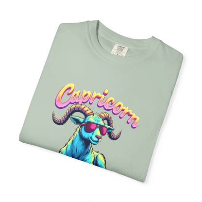 Capricorn G.O.A.T – Retro Neon Astrology Tee
