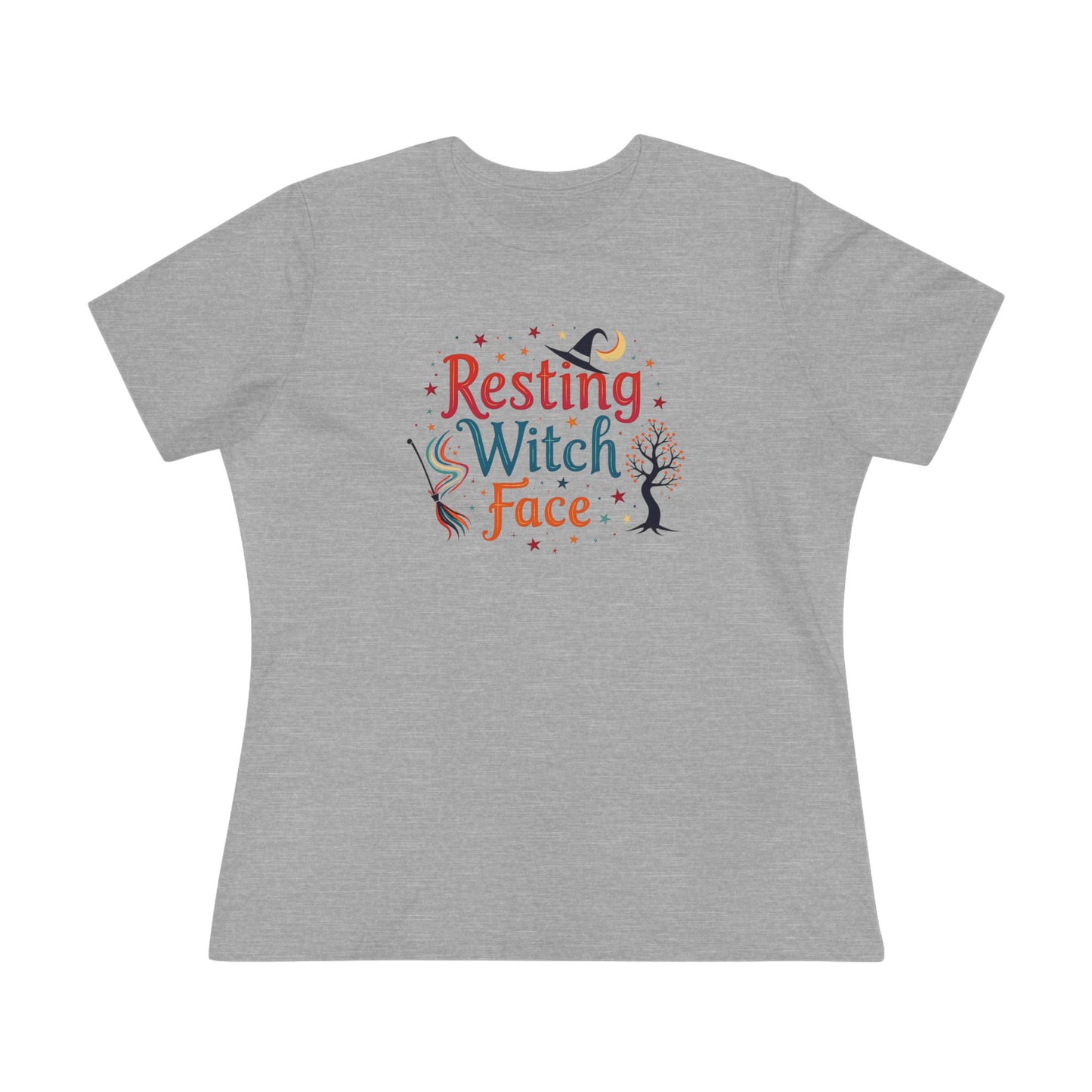 Resting Witch Face Women’s Relaxed Tee – Funny Magical Colorful Shirt
