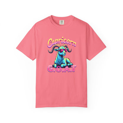 Capricorn G.O.A.T – Retro Neon Astrology Tee
