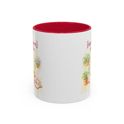 Personalized Name Cat Mug - Custom "Happy Place" Ceramic Mug for Cat Lovers