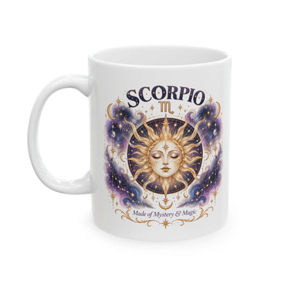 Scorpio Zodiac Mug 11oz and 15oz | Celestial Sun Coffee Cup