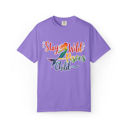 Stay Wild Pisces Child Tee – Colorful Mermaid Zodiac Shirt