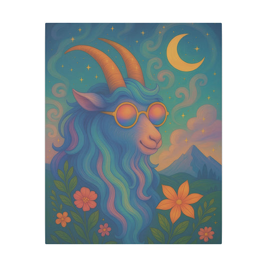 Capricorn Dreams – Radiant Retro Goat Wall Art