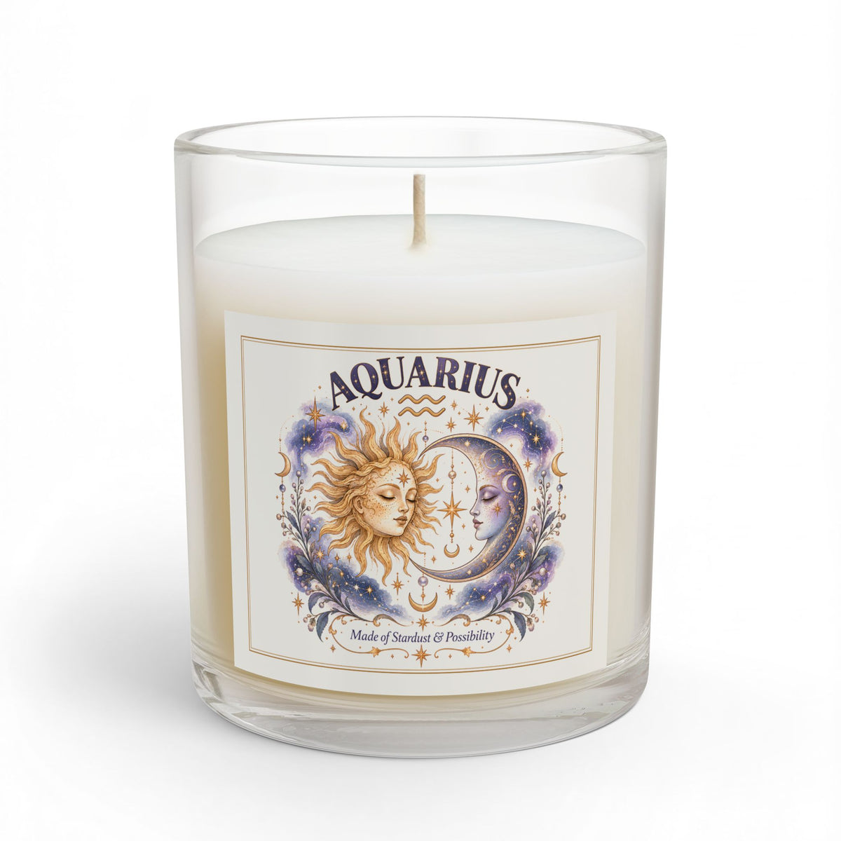 Aquarius Sun And Moon Astrology  Scented & Unscented Candle 11oz