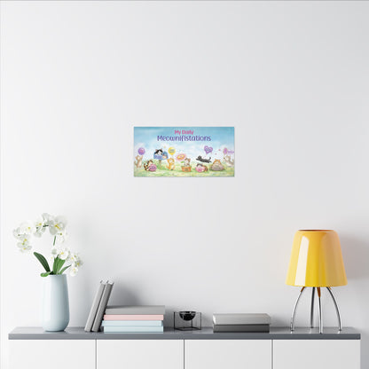 Cat Affirmation Wall Art, Whimsical Cats Canvas Print, Positive Affirmation Home Decor, Cute Cat Lover Gift, Inspirational Stretched Canvas Art