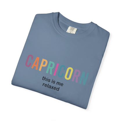 Capricorn This Is Me Relaxed – Funny Minimalist Zodiac Tee