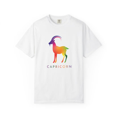 Capricorn – Rainbow Gradient Zodiac Goat Tee