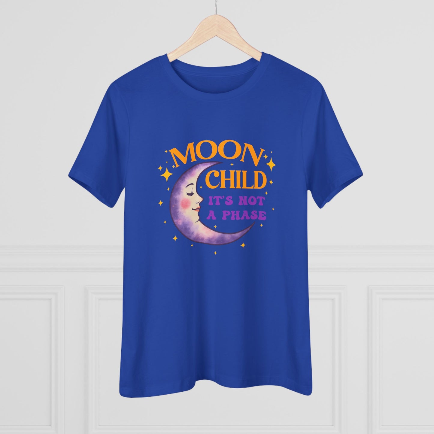 Moon Child It's Not A Phase Women’s Relaxed Tee – Empowering Celestial Colorful Shirt