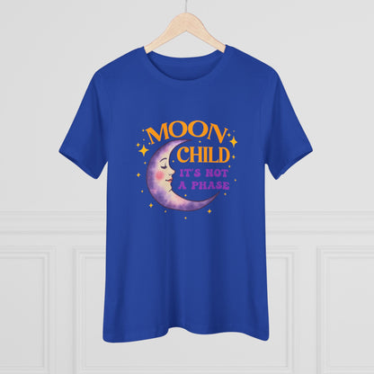 Moon Child It's Not A Phase Women’s Relaxed Tee – Empowering Celestial Colorful Shirt