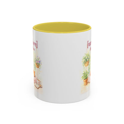 Personalized Name Cat Mug - Custom "Happy Place" Ceramic Mug for Cat Lovers