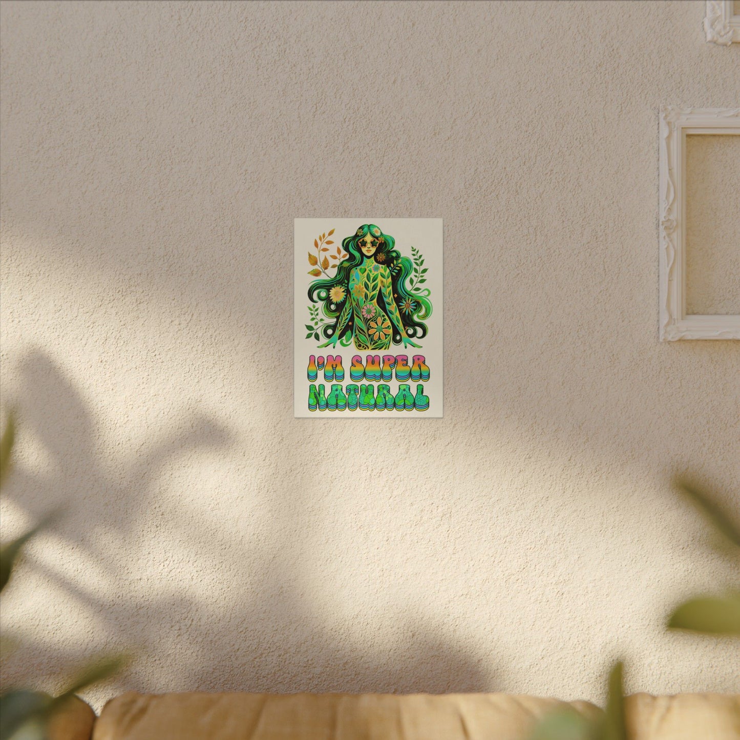 I’m Super Natural – Retro Radiant Affirmation Canvas Wall Art - Enchanted Sky