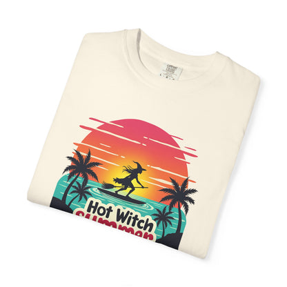 Hot Witch Summer - Surfing Retro Sunset Beach Tee