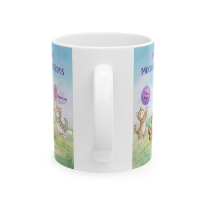Daily Meownifistations Mug - Positive Affirmation Cat Coffee Cup - Cute Motivational Gift for Cat Lovers