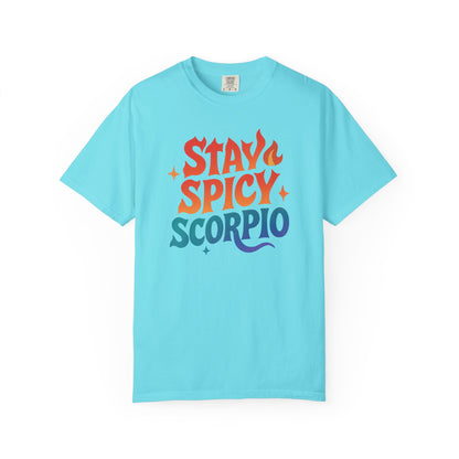 Stay Spicy Scorpio Tee – Colorful Zodiac Shirt